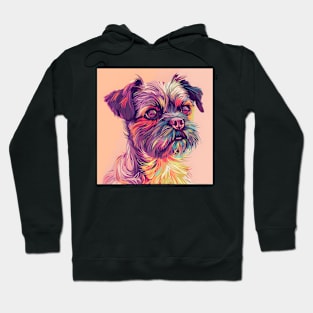 Brussels Griffon in 70's Hoodie